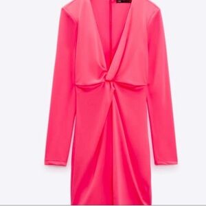 Zara Pink Long sleeve dress